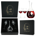 Mr and Mrs Wine Decanter Glass Set