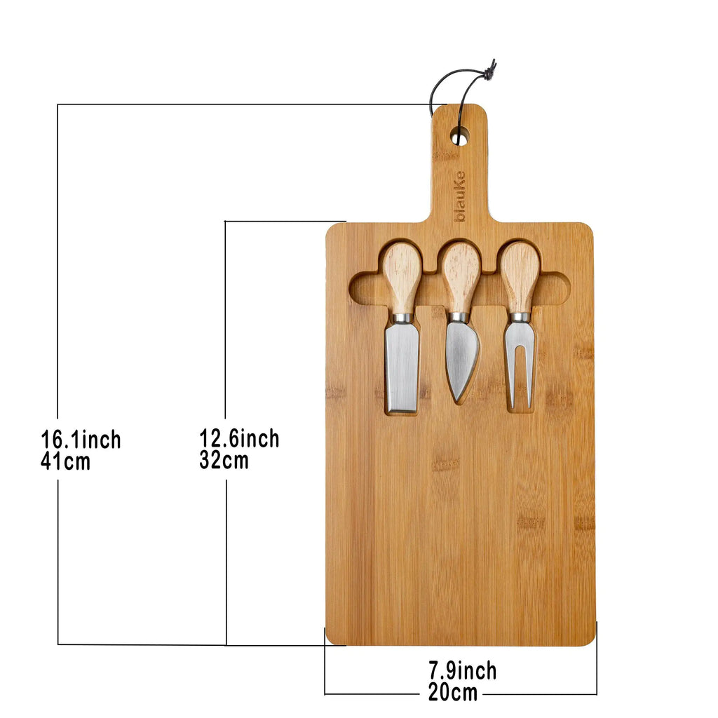 BlauKe Bamboo Cheese Board