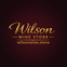 Wilson Wine Store Logo - Burgundy Background